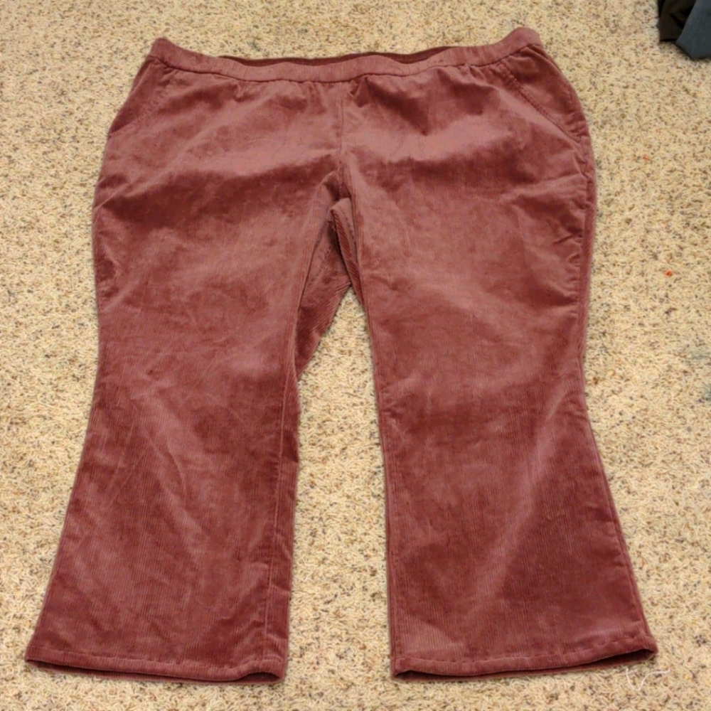 🌞 deals! Denim & Co plus size cord corduroy 28w petite Rose pink pants
